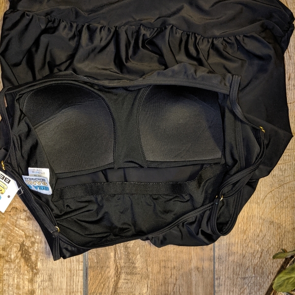 New  Women's Black Two Piece Swimsuit size 18W box. E - Picture 4 of 6